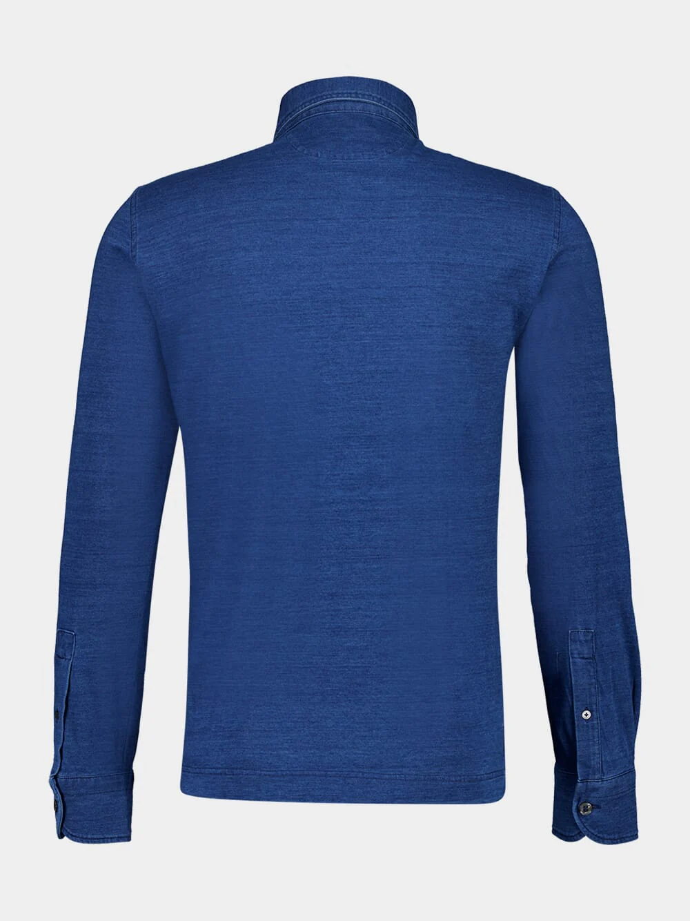 Indigo Blue Regular Fit Long-Sleeve Polo Shirt - Image 2