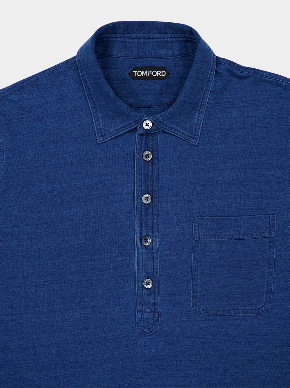 Indigo Blue Regular Fit Long-Sleeve Polo Shirt - Image 3