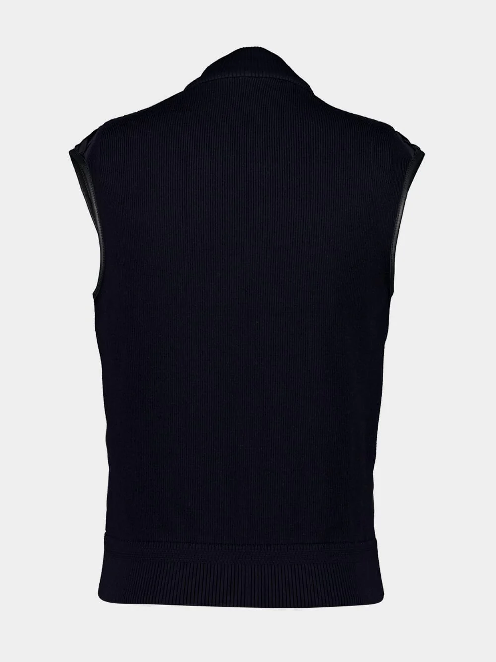Ink Blue Diamond Quilted Nylon Zipped Gilet - Image 2