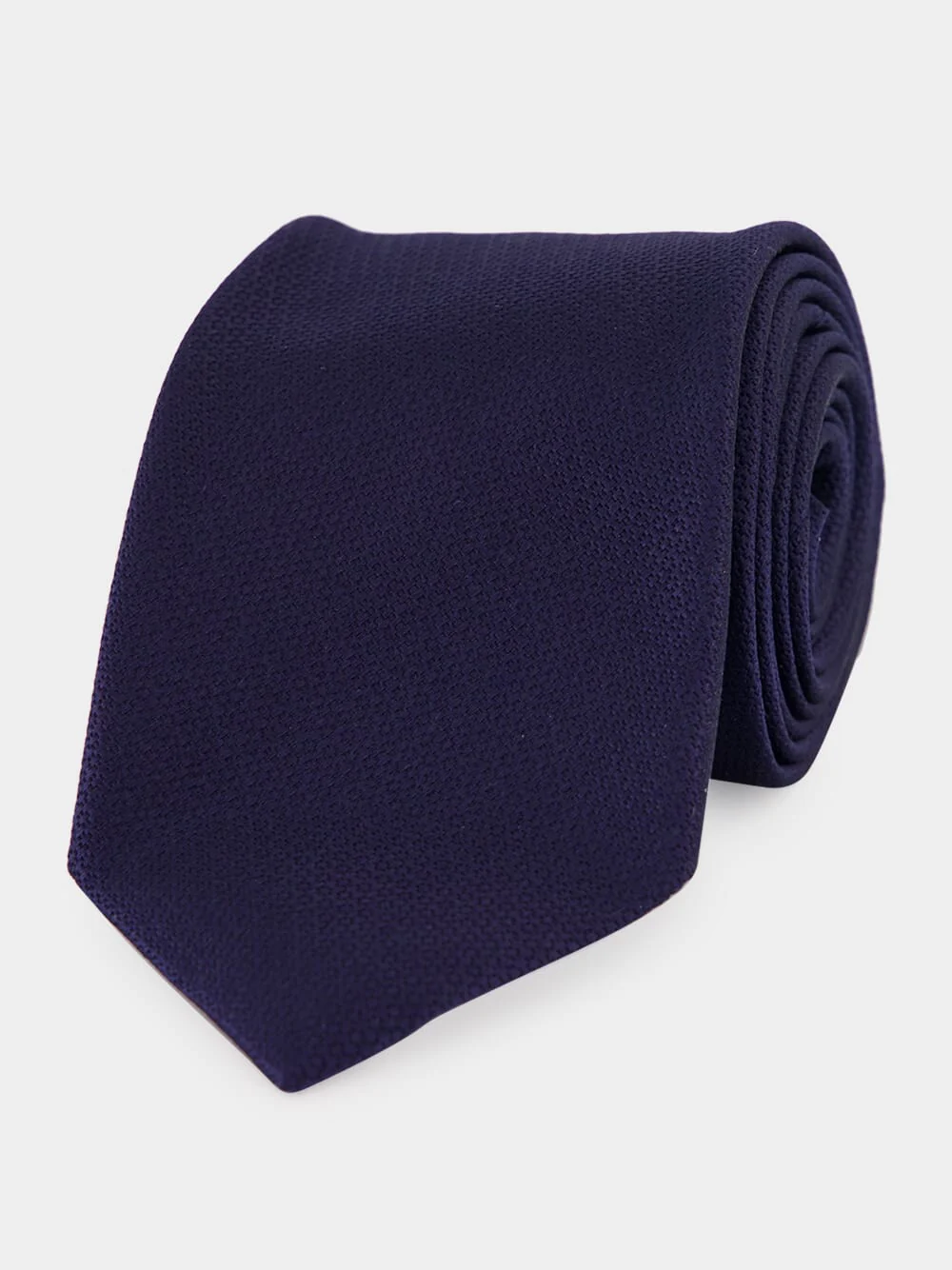 Ink Blue Textured Silk Tie