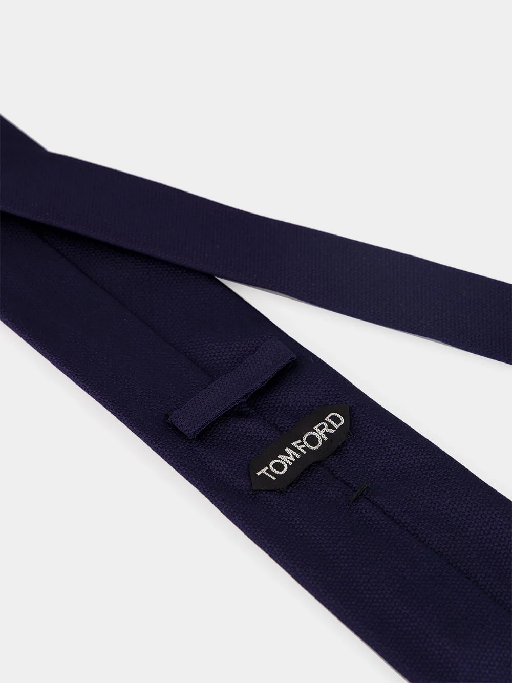 Ink Blue Textured Silk Tie - Image 4
