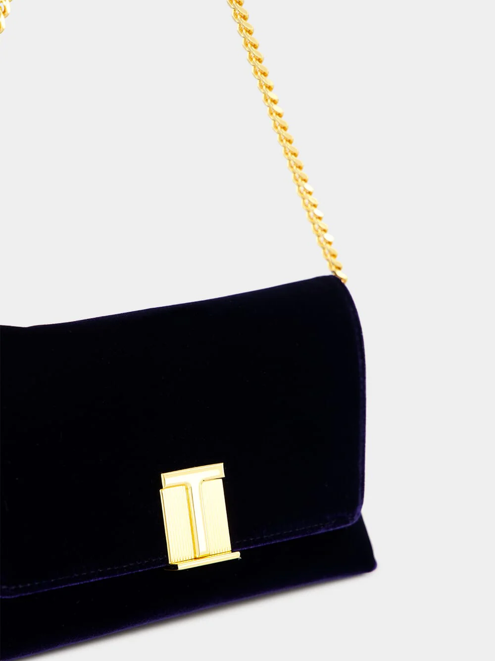 Ink Blue Velvet Mini Shoulder Bag - Image 6