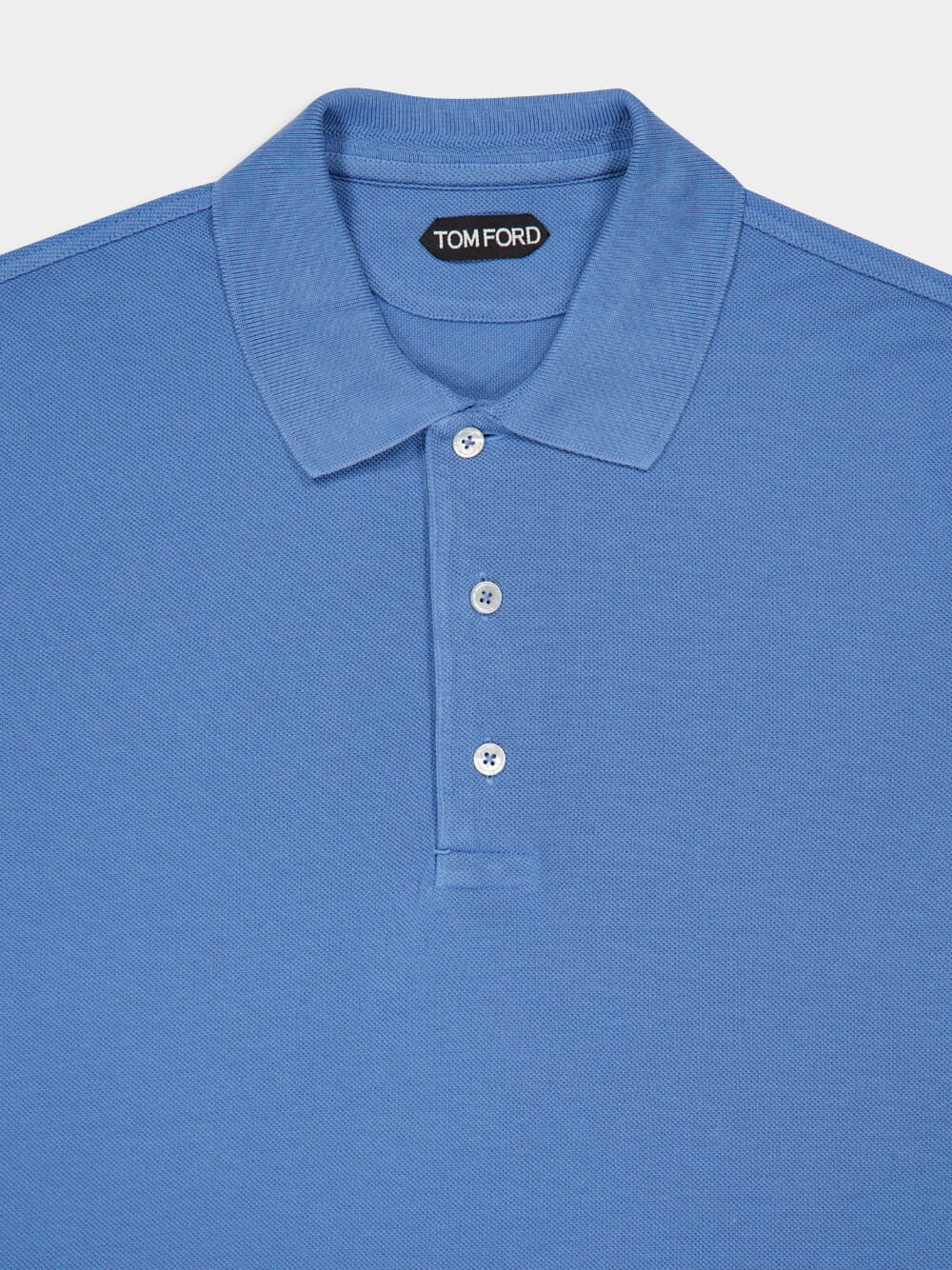 Iris Blue Piquet Polo Shirt - Image 3