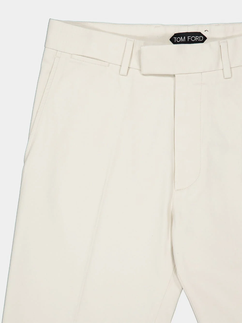 Ivory Brushed Cotton Drill Chino - Image 6