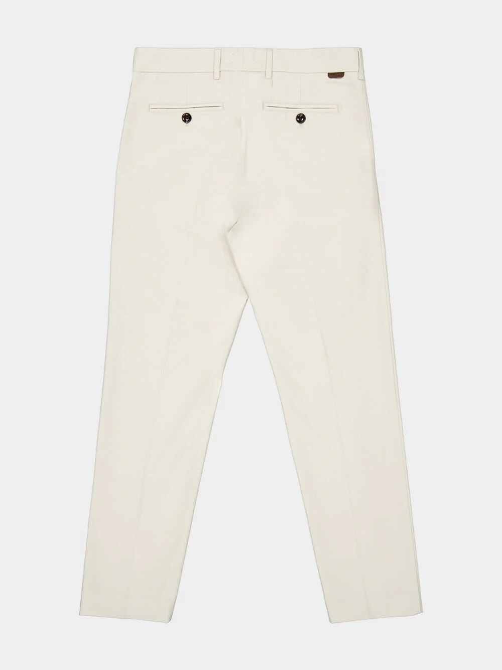 Ivory Brushed Cotton Drill Chino - Image 8