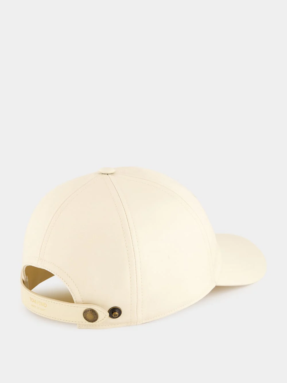 Ivory Canvas and Leather Cap - Image 2