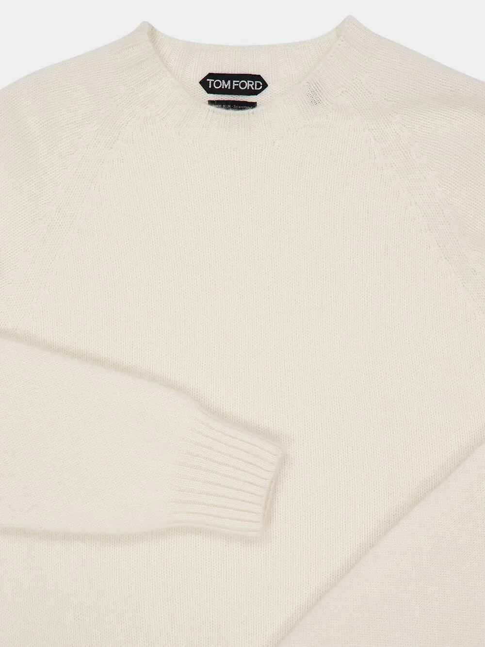 Ivory Cashmere Crewneck Sweatshirt - Image 3
