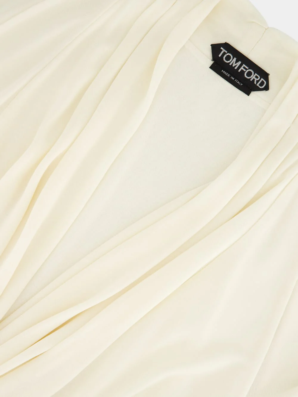 Ivory V-Neck Long Sleeve Cocktail Dress - Image 12