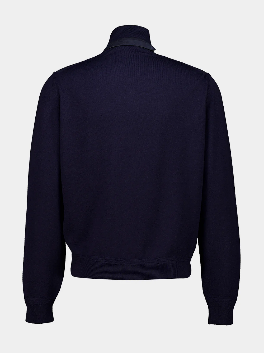 Navy Suede Front Merino Jacket - Image 4