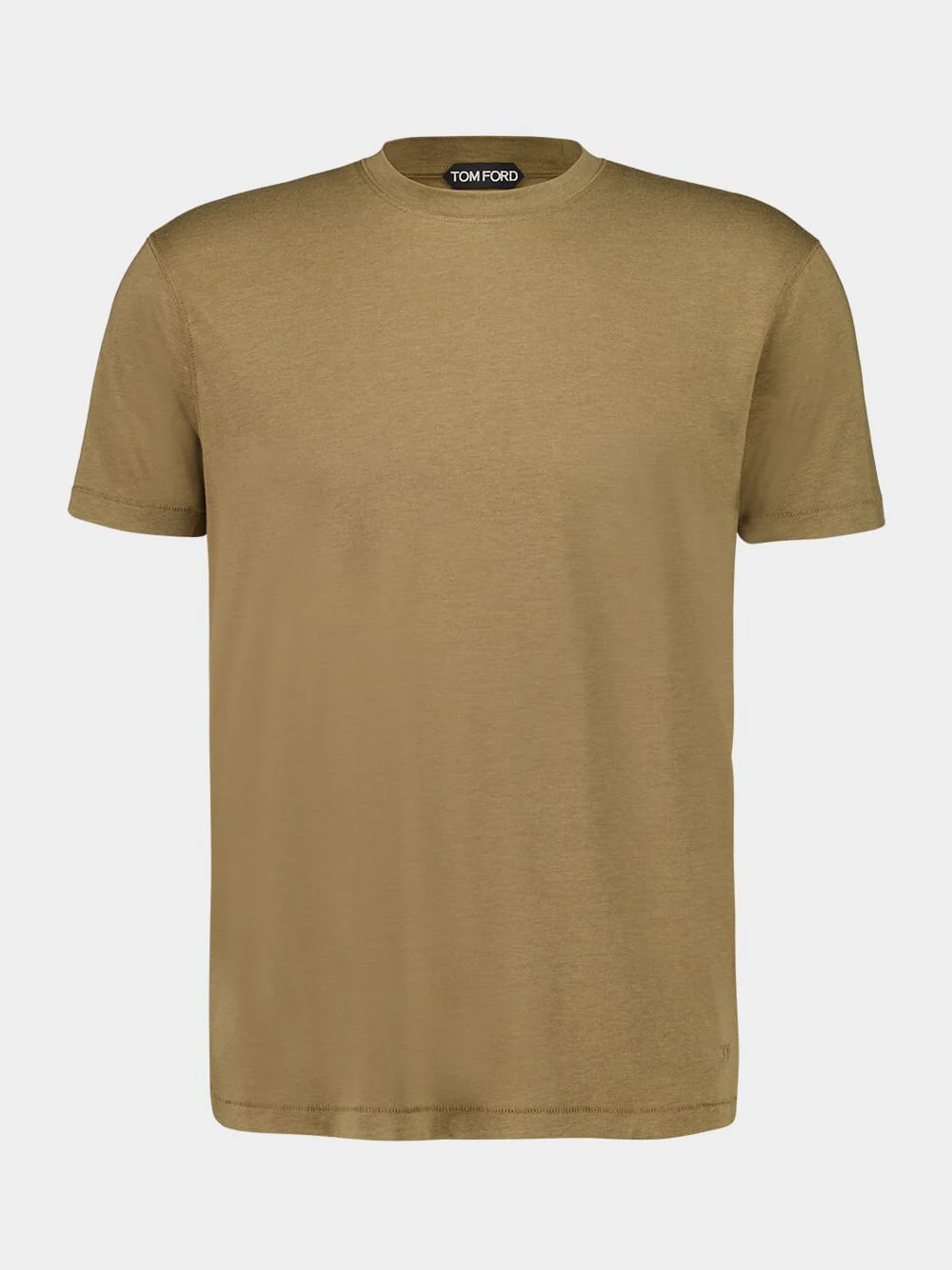 Khaki Brown Crewneck T-Shirt - Image 5