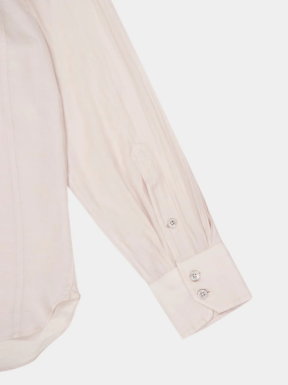 Light Beige Military-Inspired Twill Shirt - Image 8