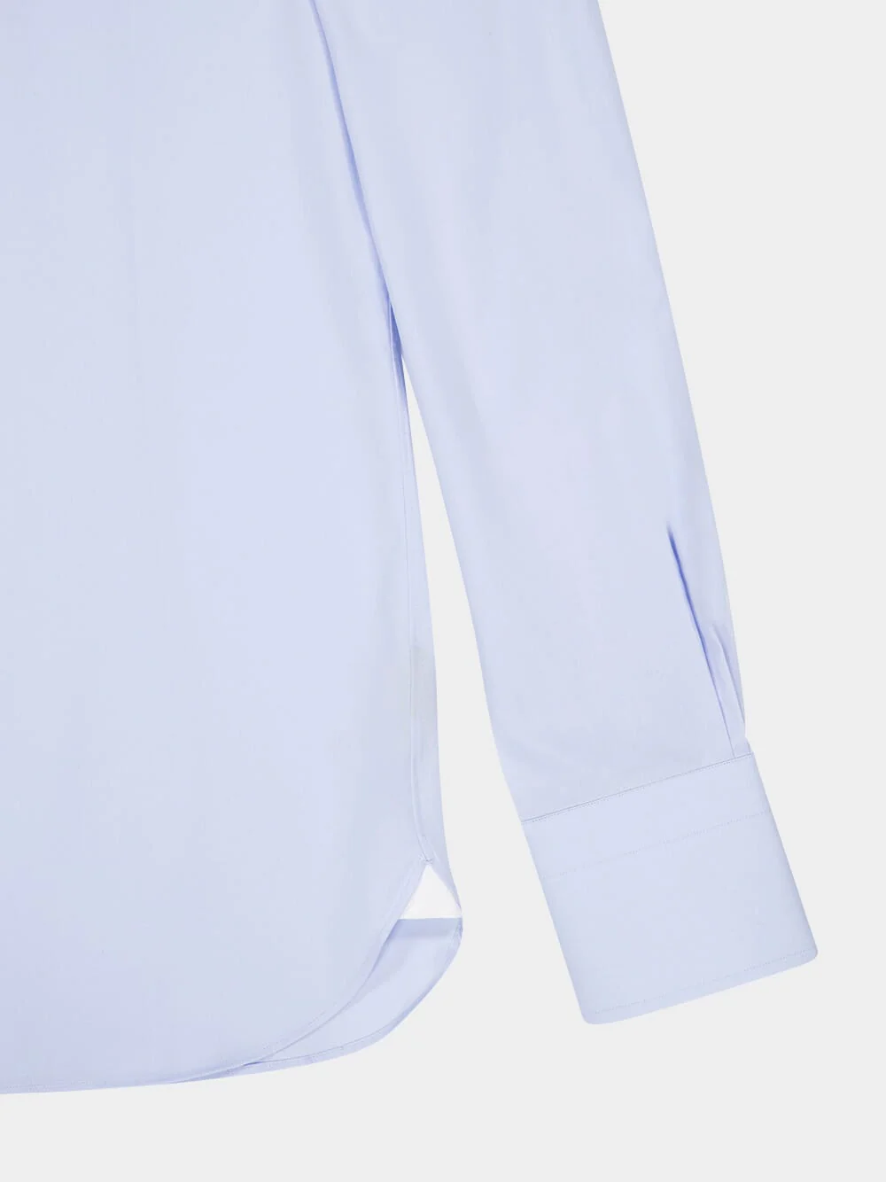 Light Blue Slim Fit Poplin Shirt - Image 4