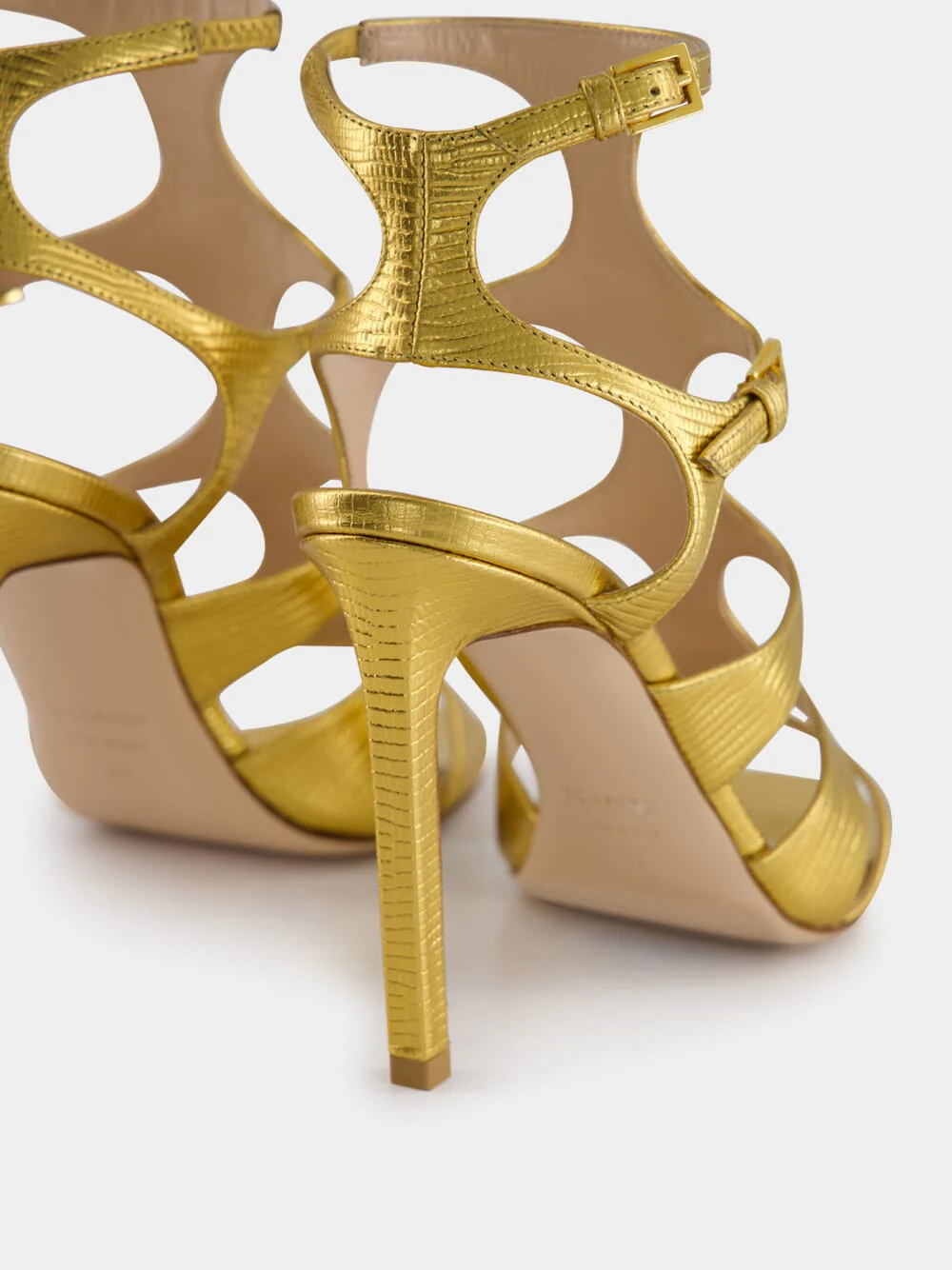 Light Bronze Laminated Lizard Sandal - Image 14