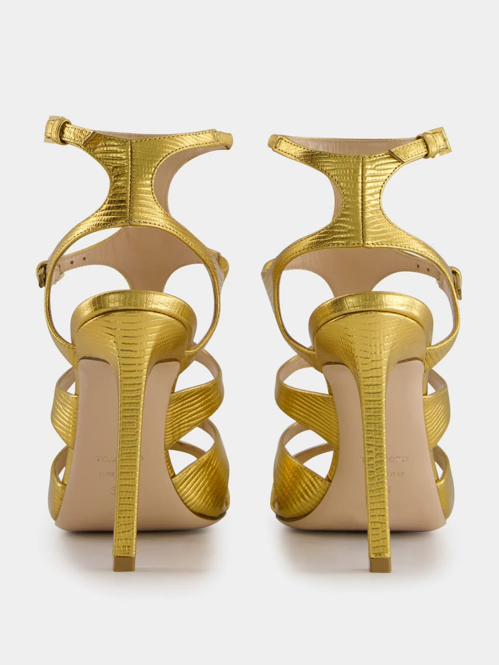 Light Bronze Laminated Lizard Sandal - Image 6
