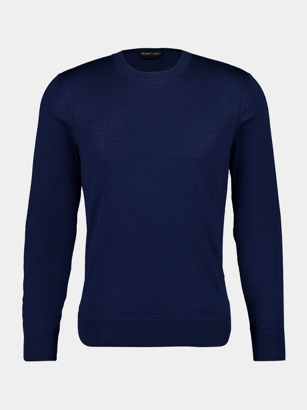 Midnight Blue Fine Wool Crew Jumper