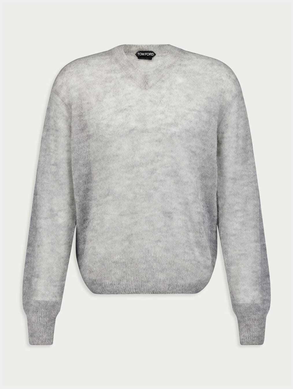 Mohair Blend Melange V Neck Jumper