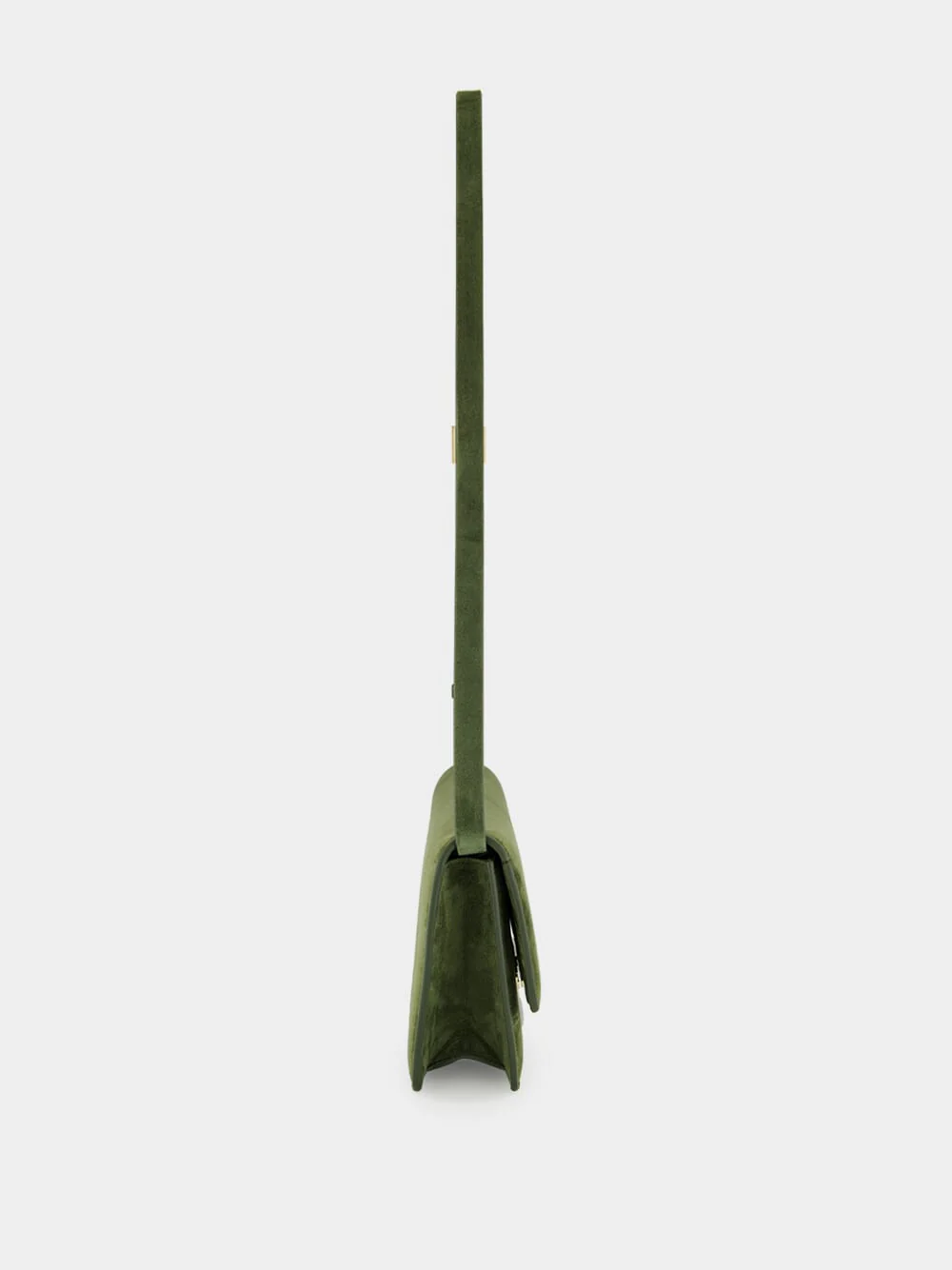 Moss Green Cashmere Suede Shoulder Bag - Image 4