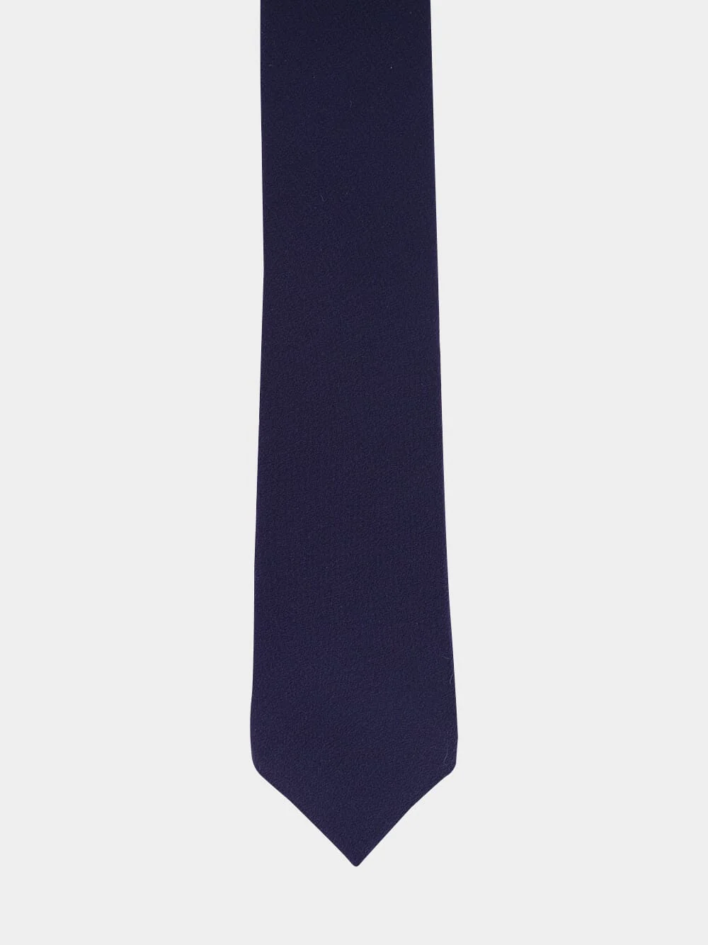 Navy Blue Silk Satin Tie - Image 2