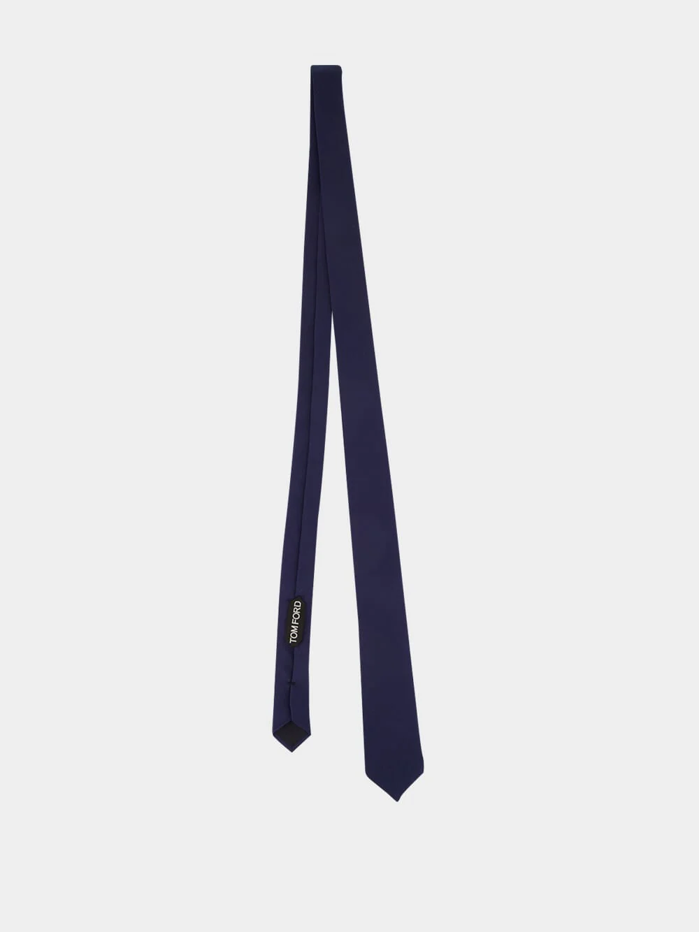 Navy Blue Silk Satin Tie - Image 3