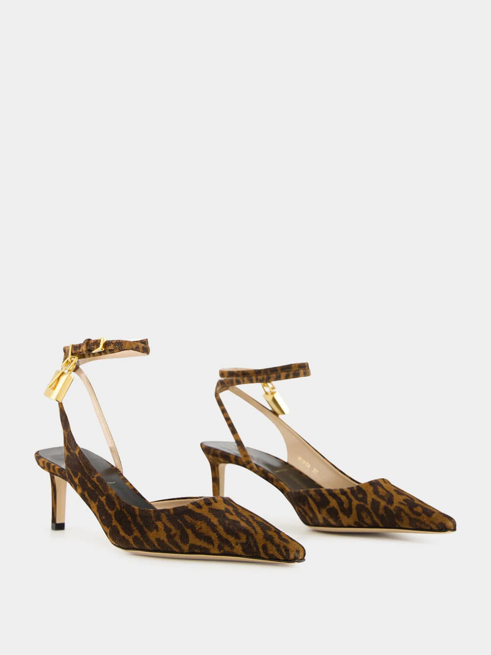 Ocelot Suede Kitten-Heel Slingbacks - Image 3