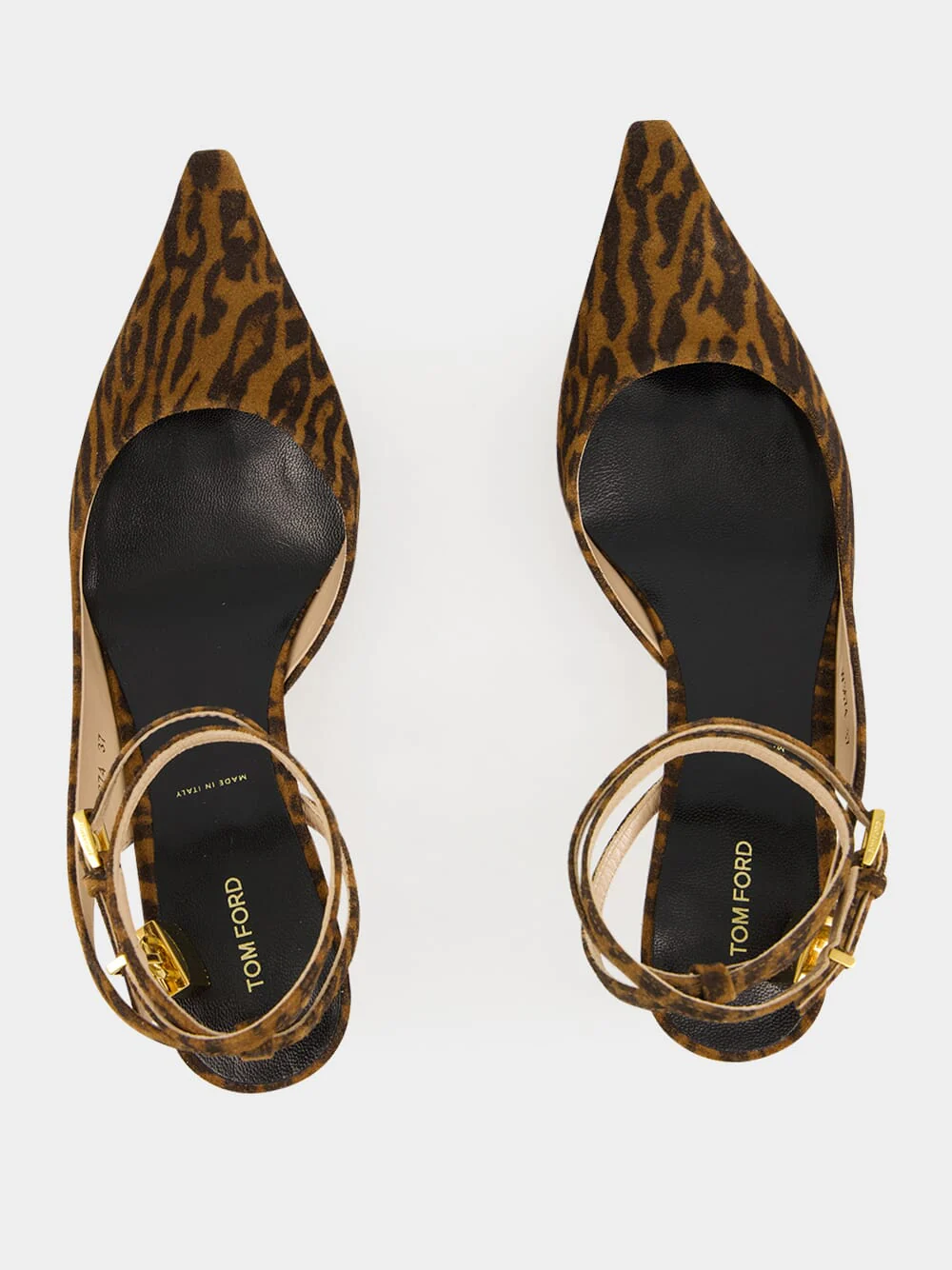 Ocelot Suede Kitten-Heel Slingbacks - Image 4