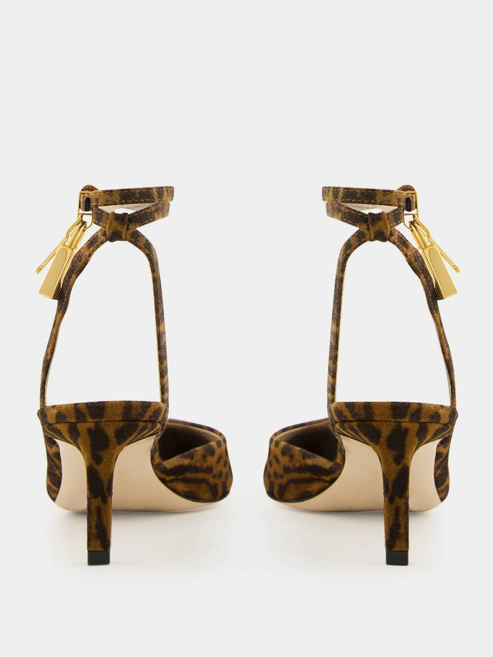 Ocelot Suede Kitten-Heel Slingbacks - Image 5