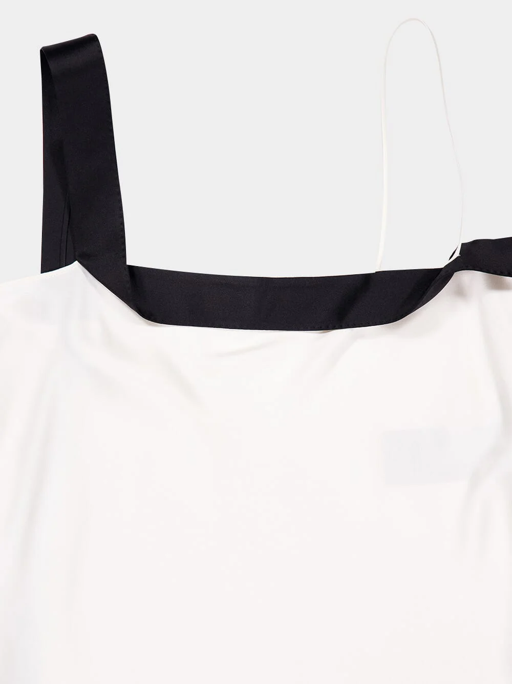 Off-White Silk Camisole with Tuxedo Band - Image 5