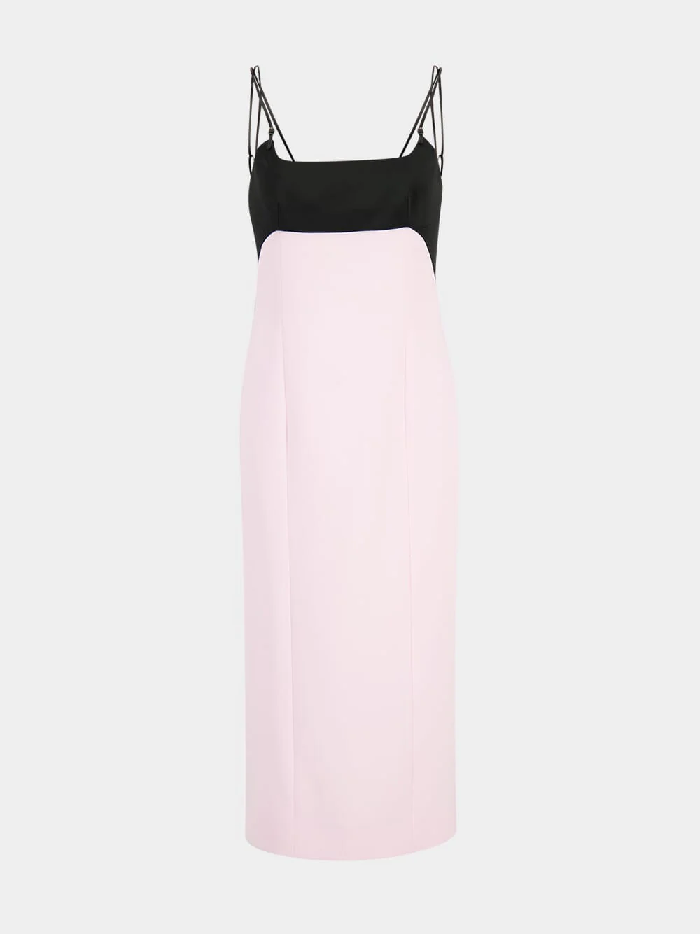 Orchid Pink Pencil Dress with Leather Straps