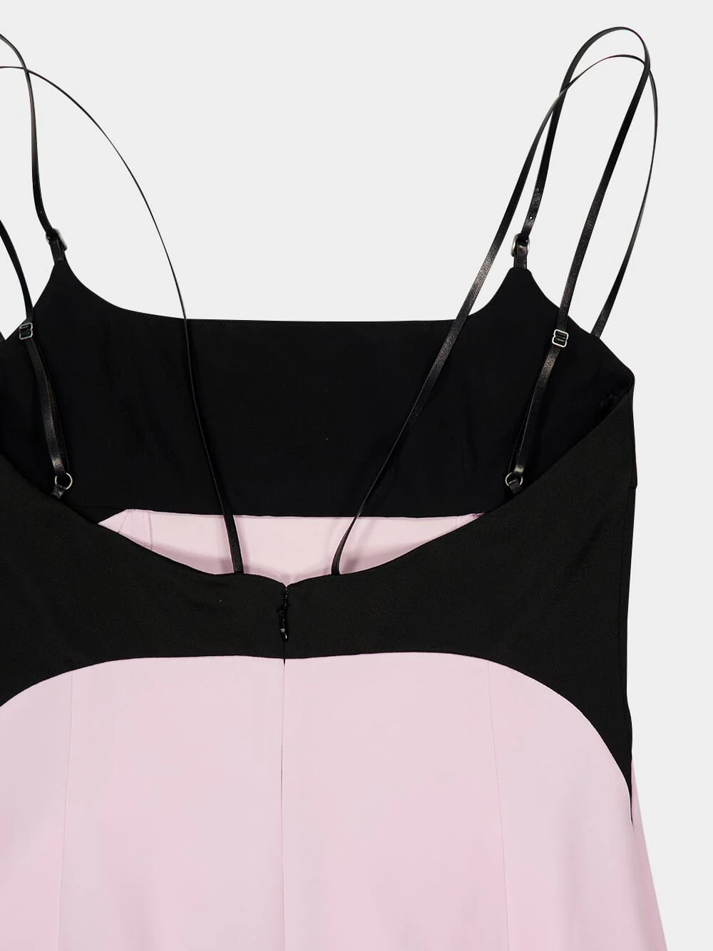 Orchid Pink Pencil Dress with Leather Straps - Image 4