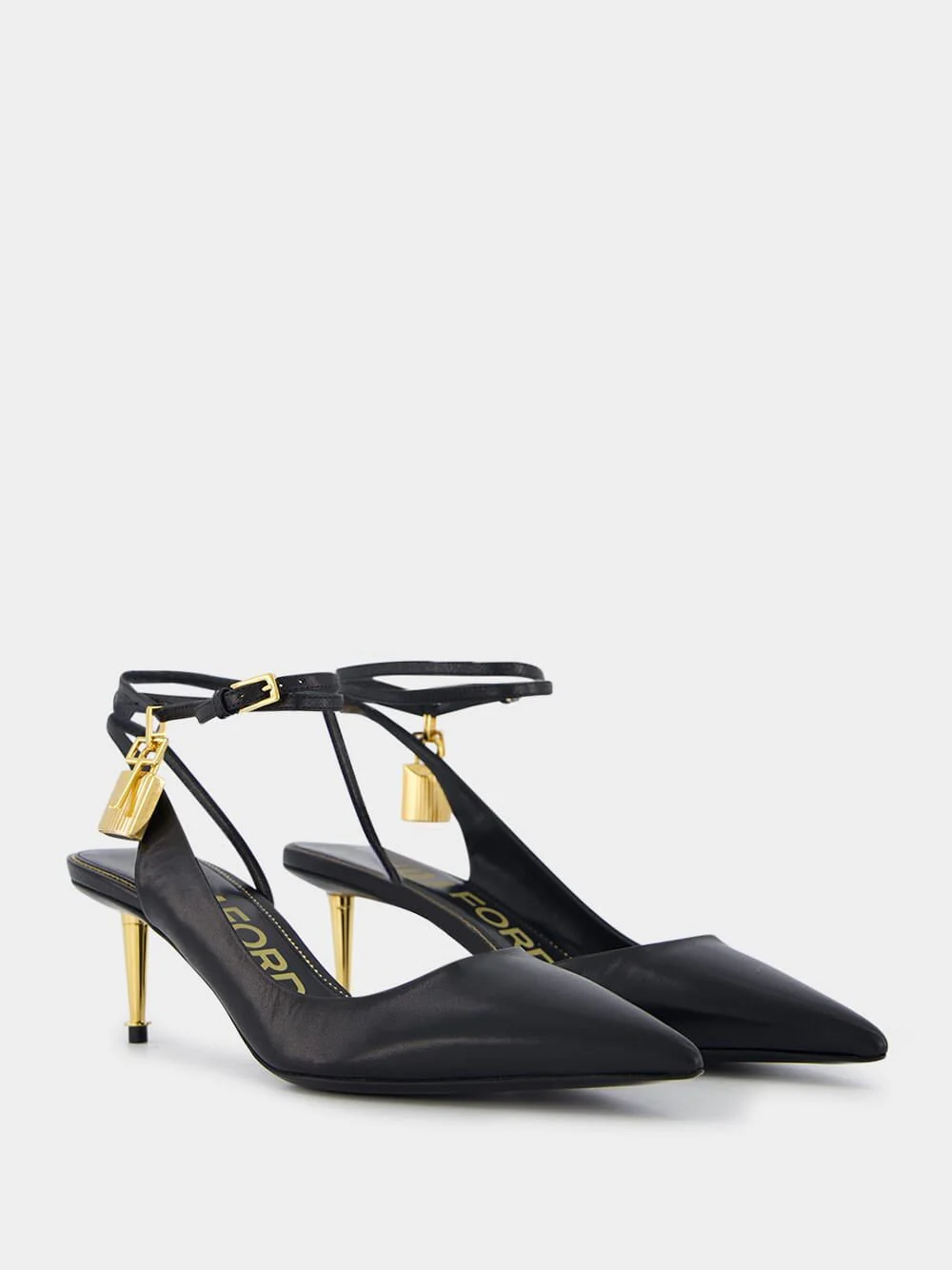 Padlock Slingback 55mm Leather Pumps - Image 3