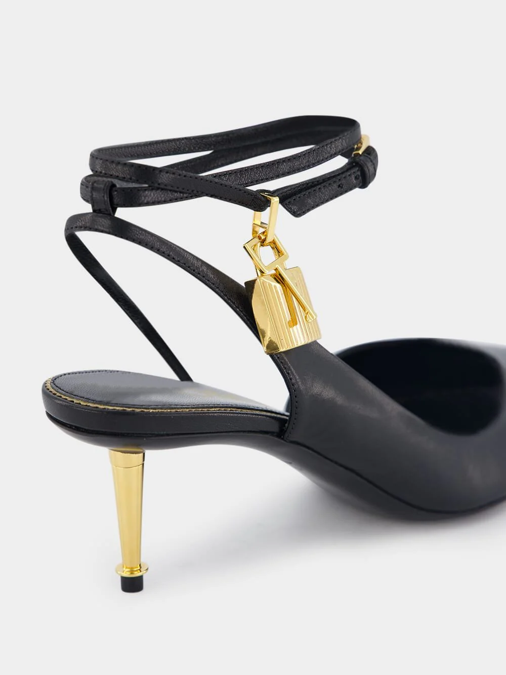 Padlock Slingback 55mm Leather Pumps - Image 6