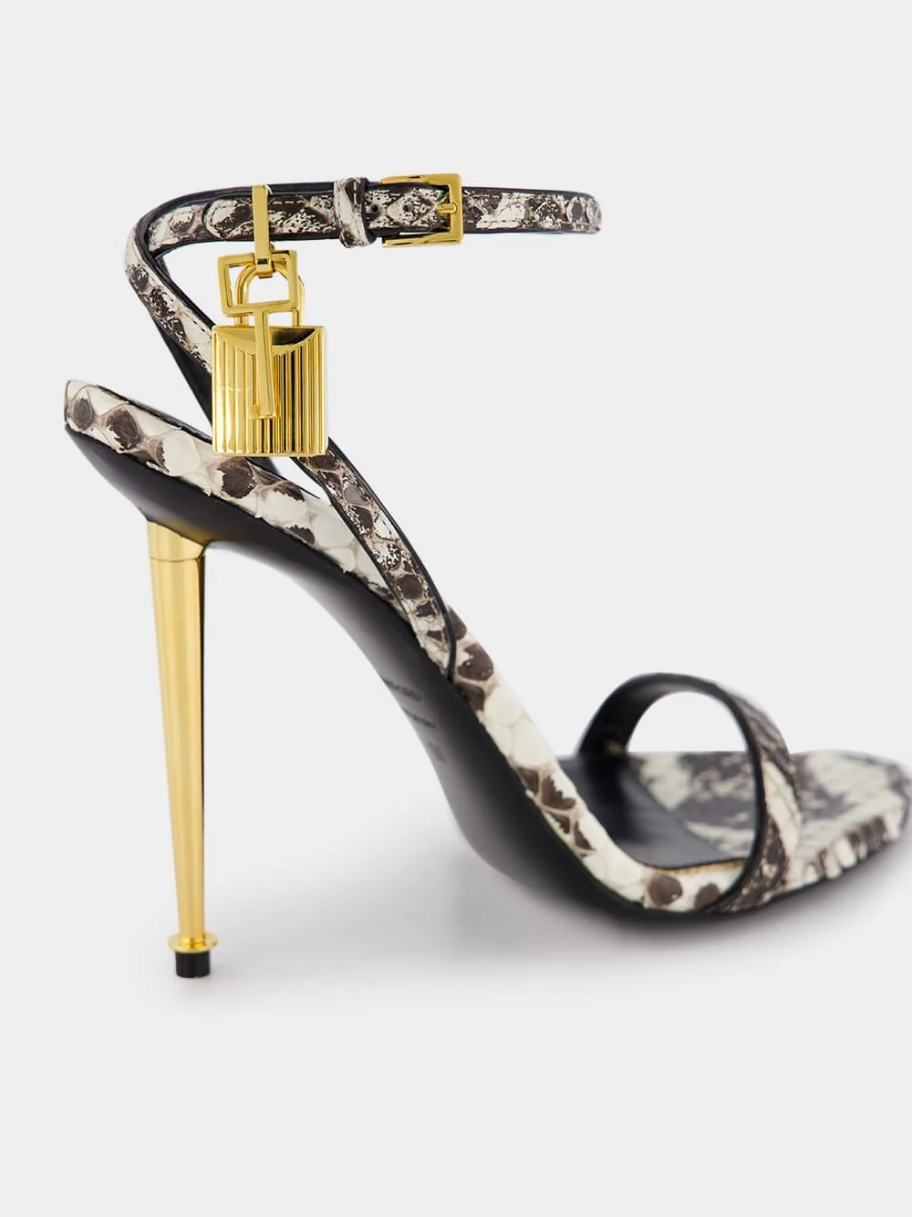 Padlock Snakeskin-effect Sandals - Image 6