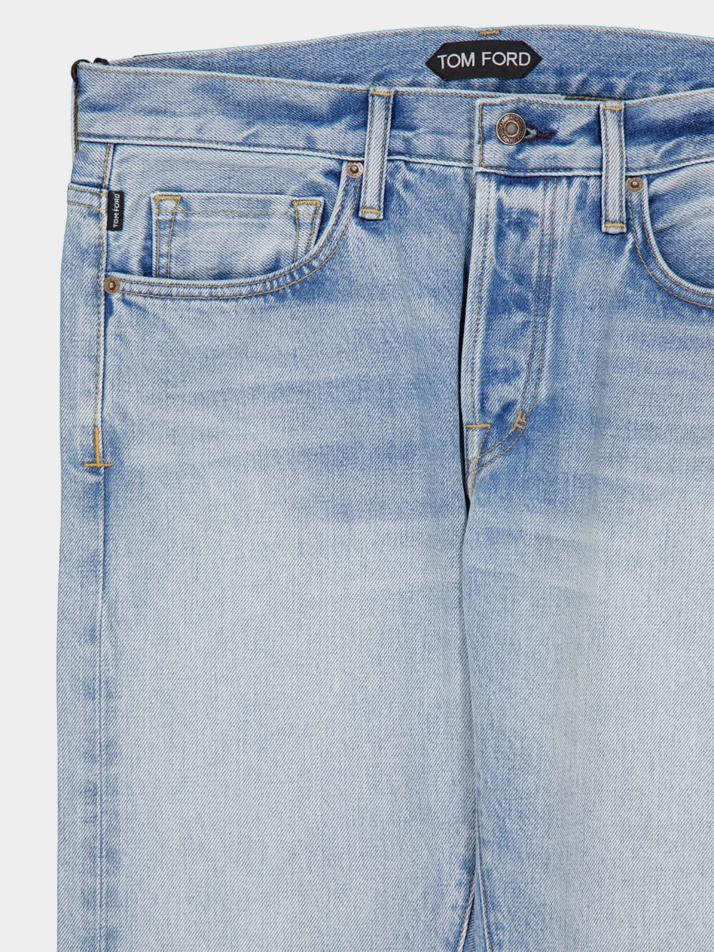 Pale Blue Straight-Leg Denim Jeans - Image 3