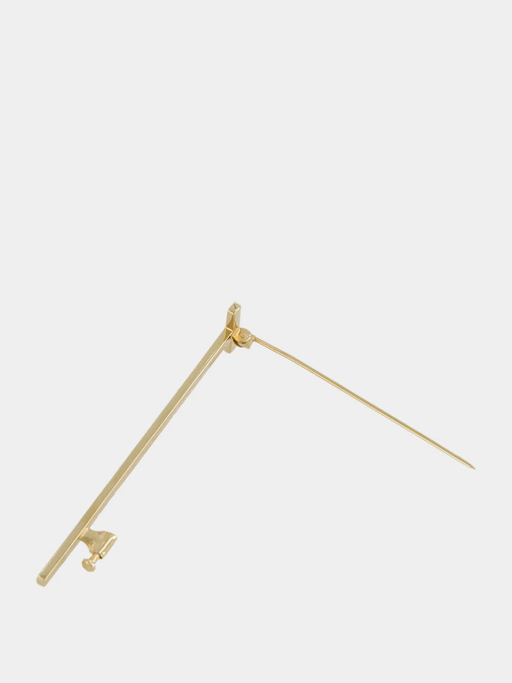 Pale Gold Silver T Pin Brooch - Image 3