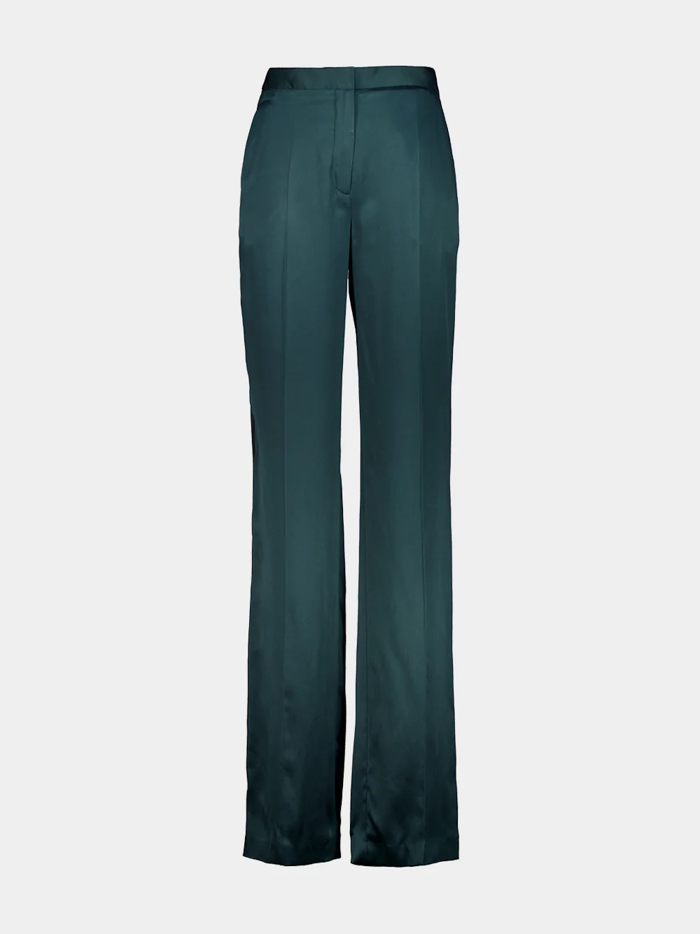 Teal Peach Feel Silk Satin Tuxedo Trousers
