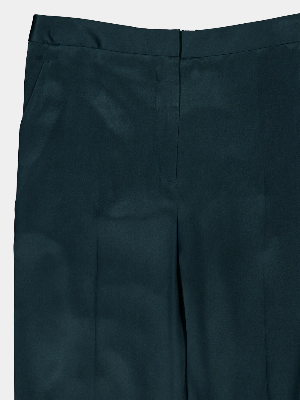 Teal Peach Feel Silk Satin Tuxedo Trousers - Image 3