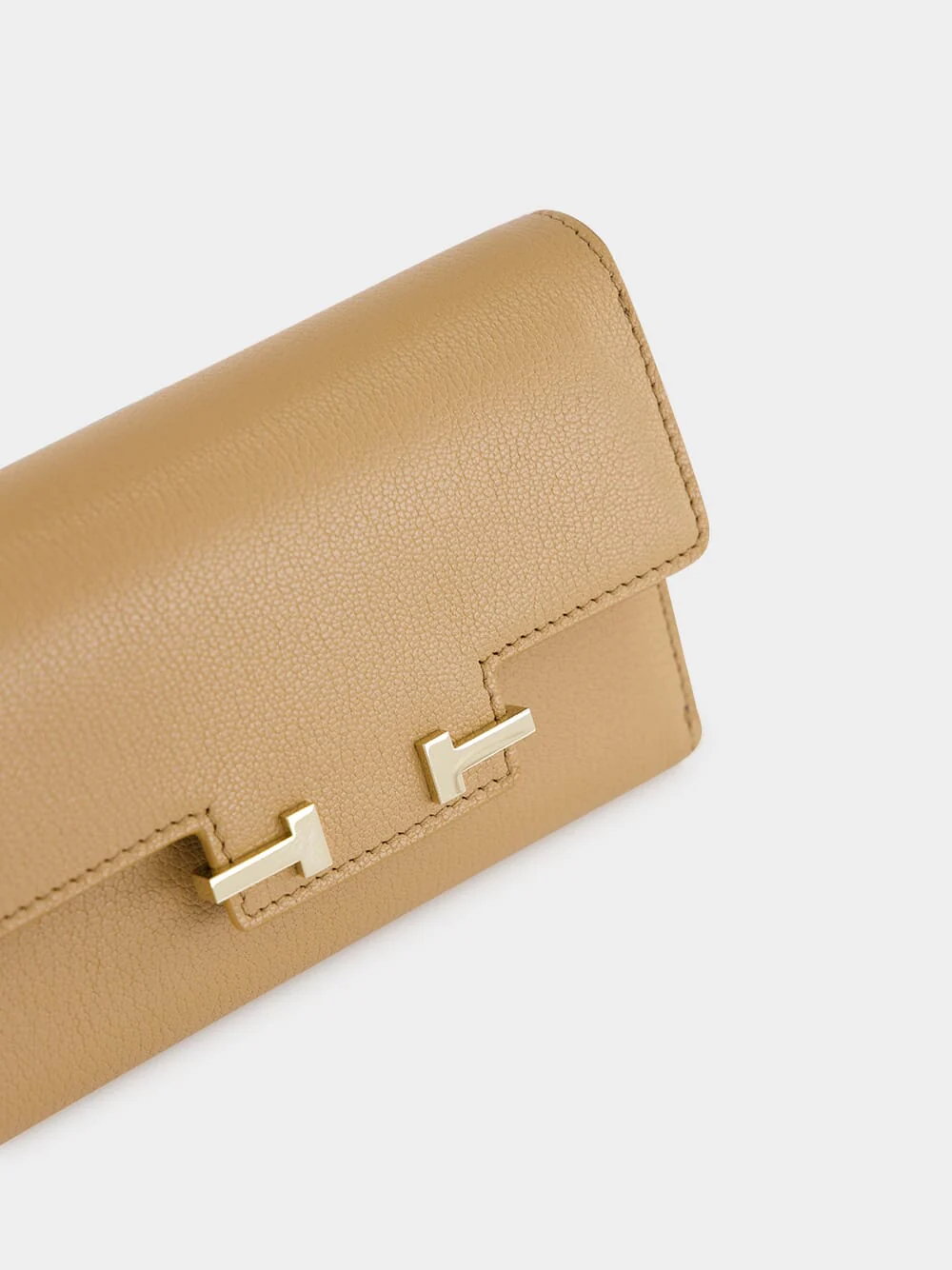 Rhum Supple Grain Leather Aube Compact Wallet - Image 3