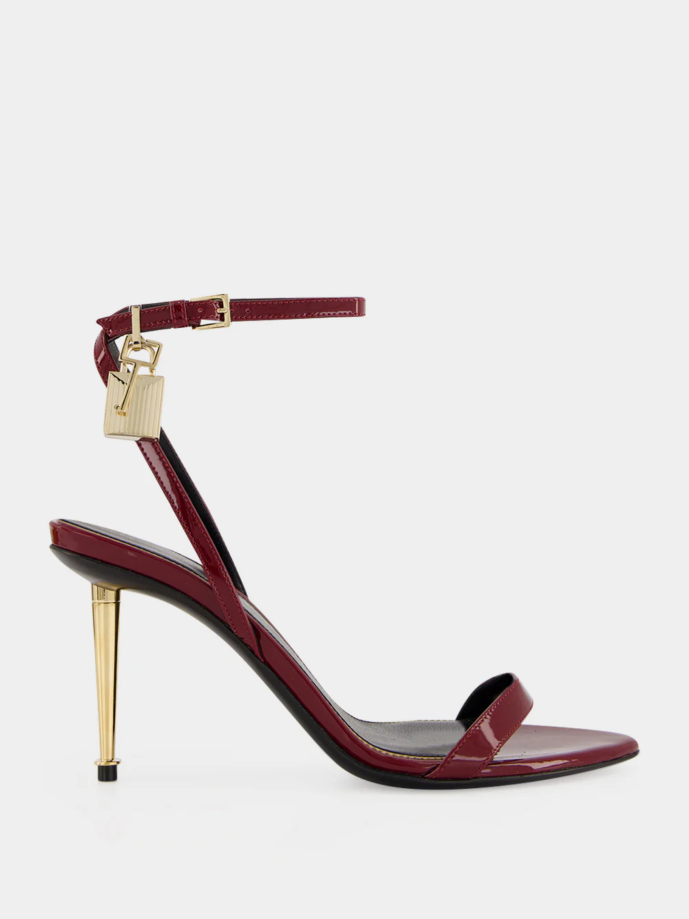 Ruby Red Padlock Pointy Sandals