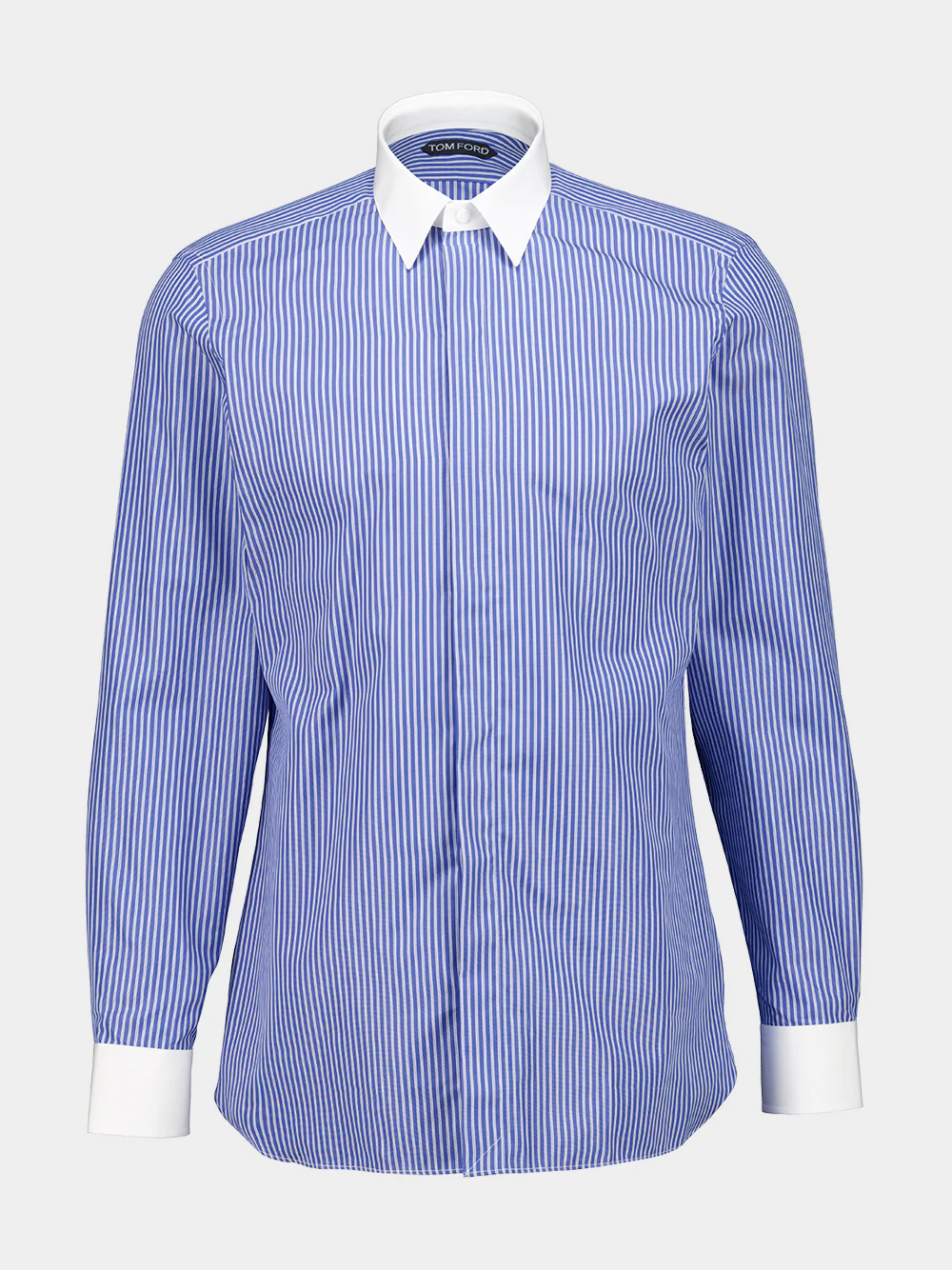 Combo Blue and White Poplin Stripe Shirt