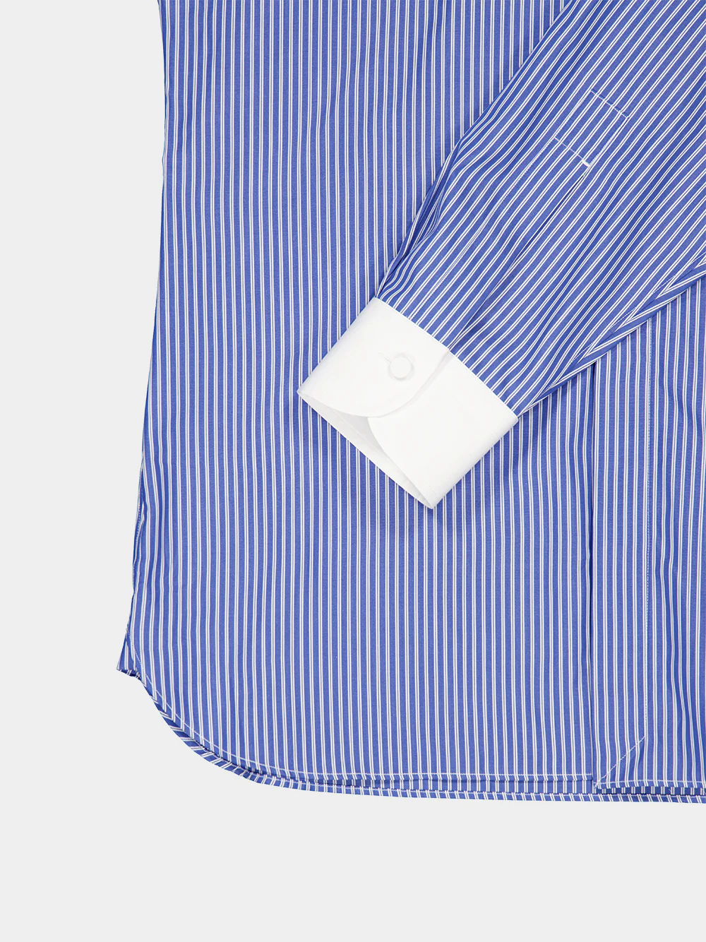 Combo Blue and White Poplin Stripe Shirt - Image 4