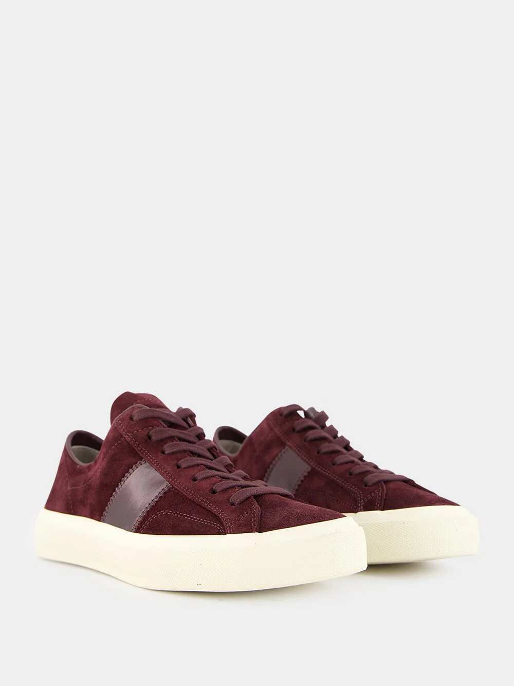 Burgundy Suede Cambridge Sneakers - Image 3