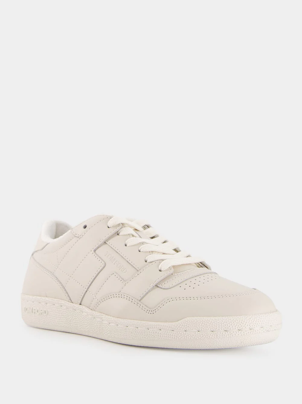 Marble Logo-Debossed Leather Sneakers - Image 2