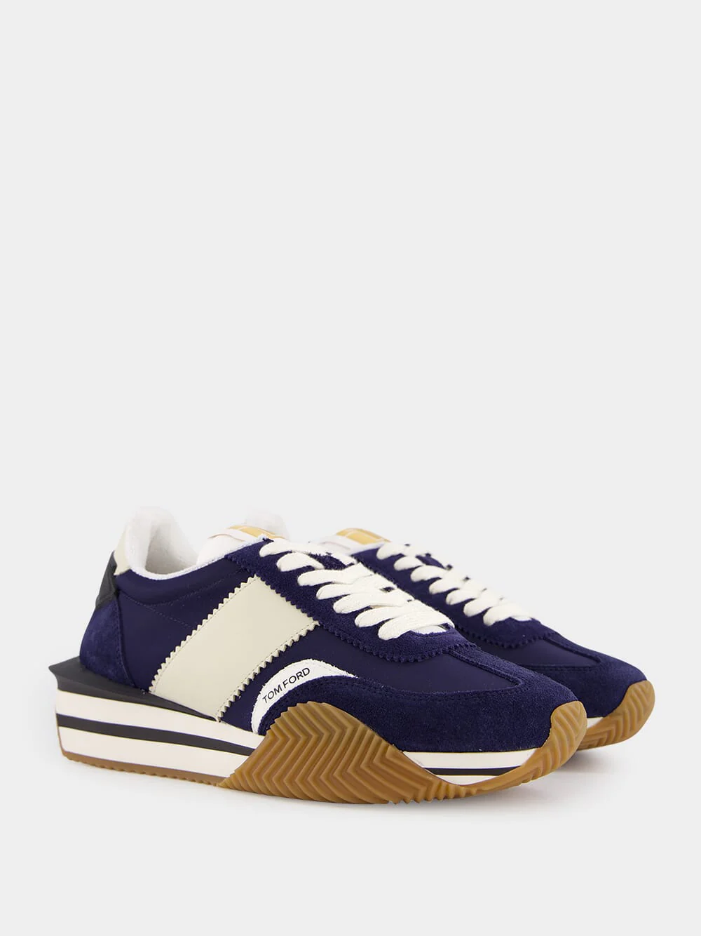 Midnight Blue James Technical Fabric Sneakers - Image 4