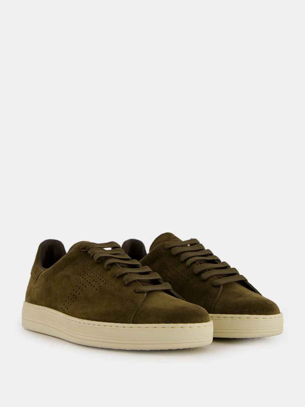 Olive Green Suede Warwick Sneakers - Image 3