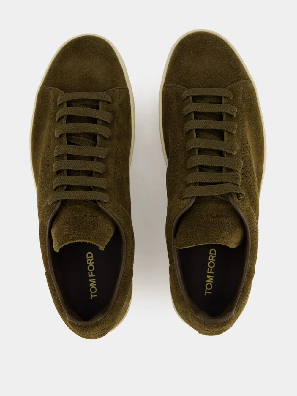 Olive Green Suede Warwick Sneakers - Image 4