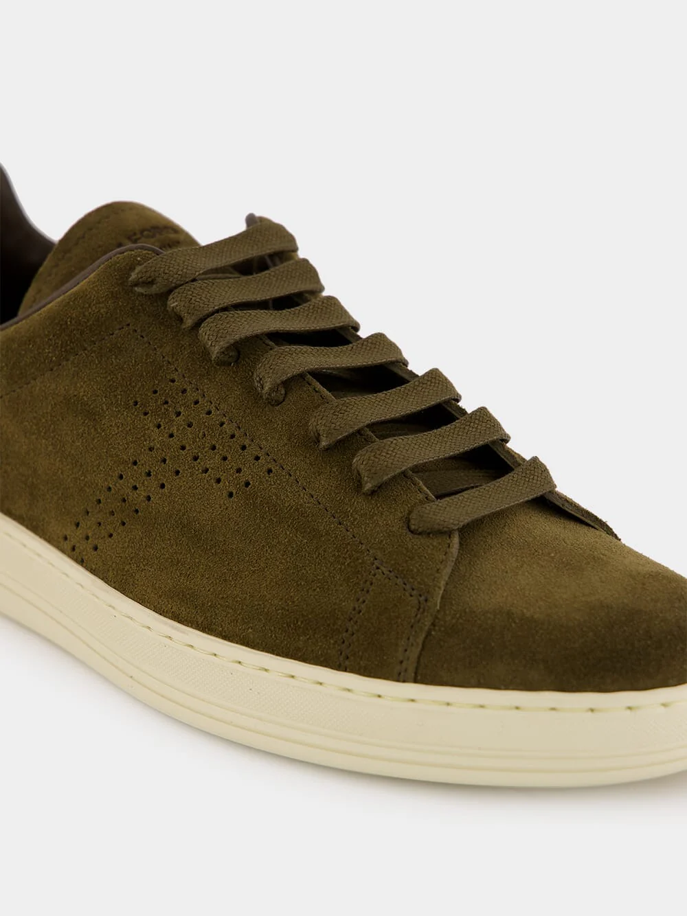 Olive Green Suede Warwick Sneakers - Image 7