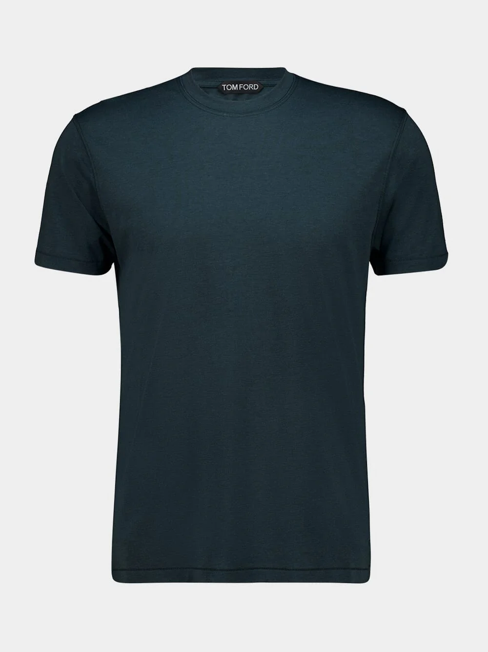 Pine Green Lyocell Cotton Crew Neck T-Shirt