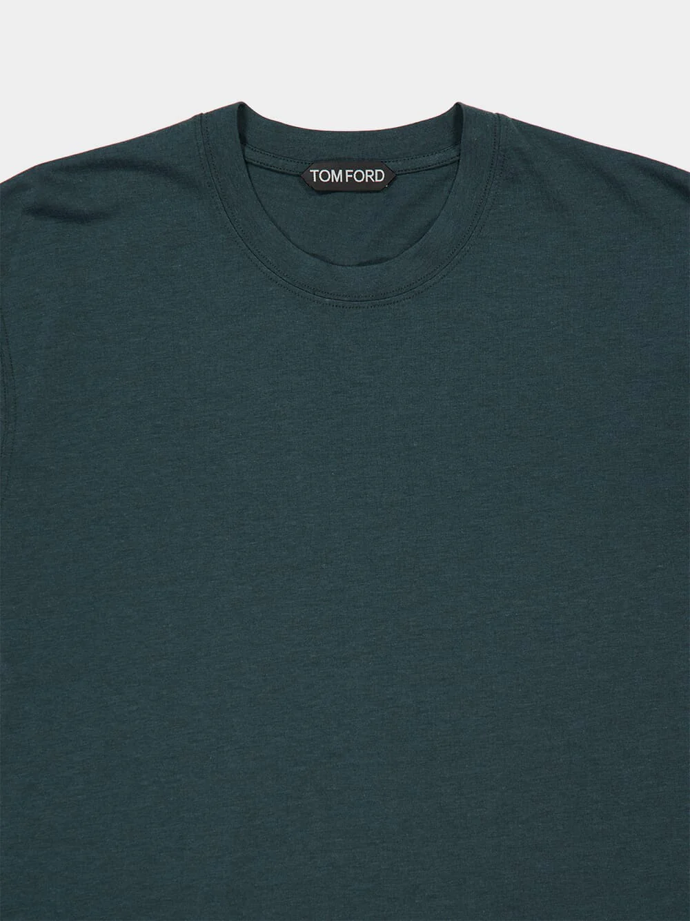 Pine Green Lyocell Cotton Crew Neck T-Shirt - Image 3