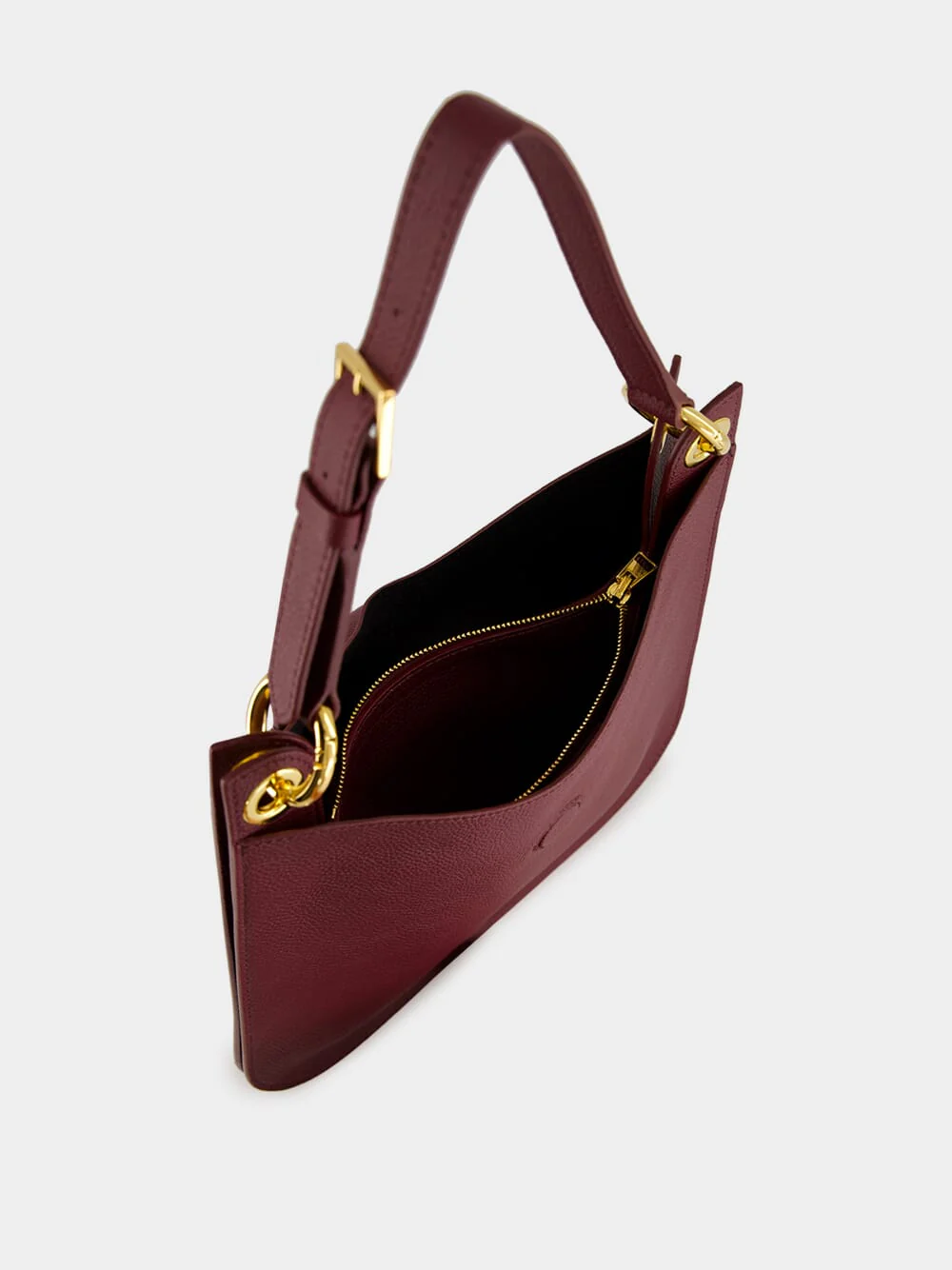 Tara Small Shoulder Bag in Red Plum - Image 7