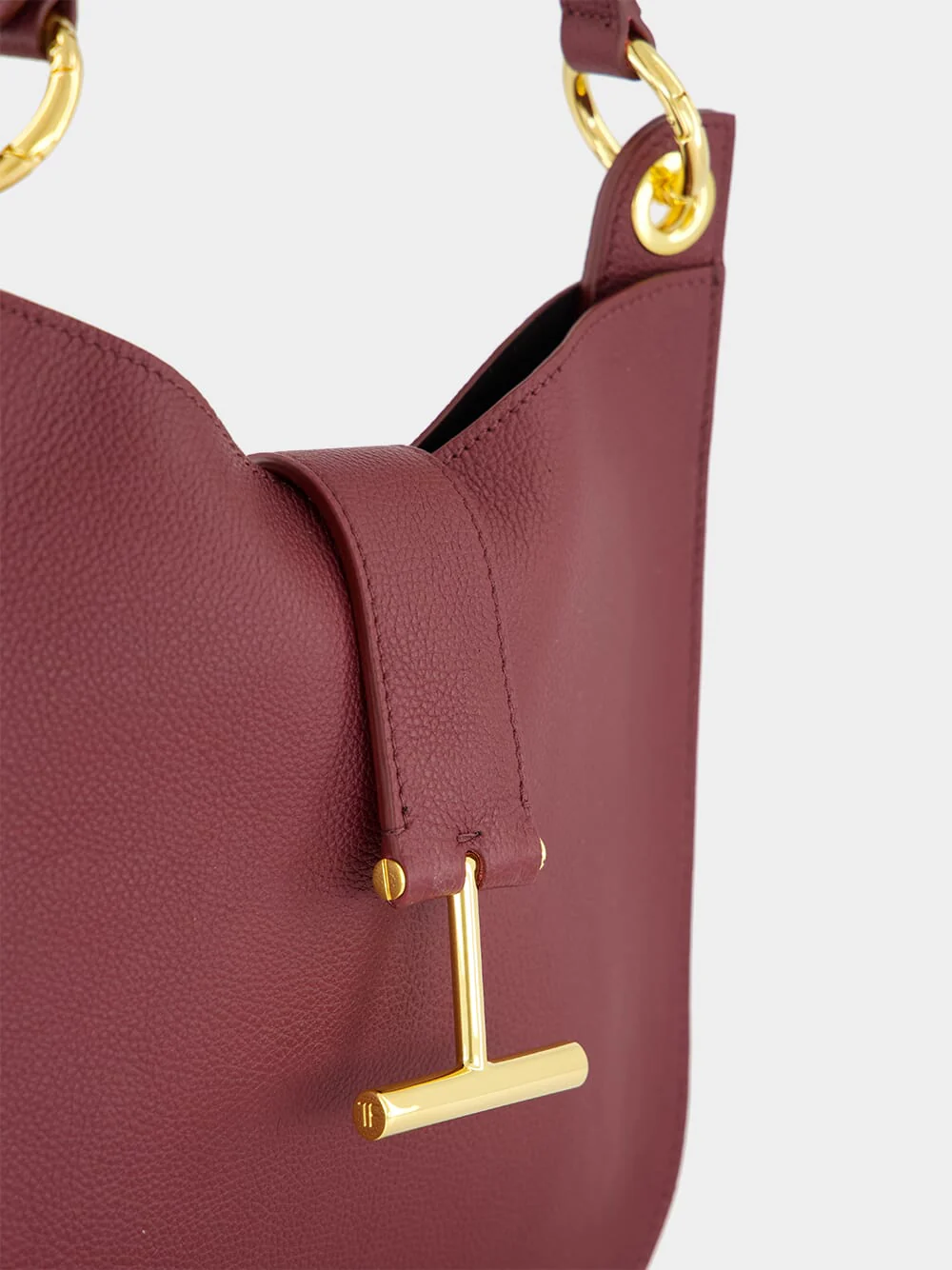 Tara Small Shoulder Bag in Red Plum - Image 8
